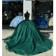 Sweetheart Neck Emerald Green Quinceanera Dresses Spaghetti Strap 15 Dress