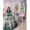 Sweetheart Neck Green On Nude Quinceanera Dress Off Shoulder 15 Dresses