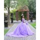 Sweetheart Neck Lilac Quinceanera Dress Off Shoulder 15 Dresses