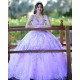 Sweetheart Neck Lilac Quinceanera Dress Off Shoulder 15 Dresses