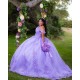 Sweetheart Neck Lilac Quinceanera Dress Off Shoulder Sweet 15 Gowns