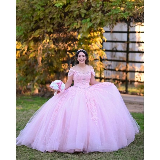 Sweetheart Neck Lilac Quinceanera Dress Sequin Off Shoulder 15 Dresses