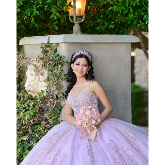 Sweetheart Neck Lilac Quinceanera Dress Sequin Sleeveless 15 Dresses