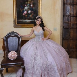 Sweetheart Neck Lilac Quinceanera Dress Sequin Sleeveless 15 Dresses