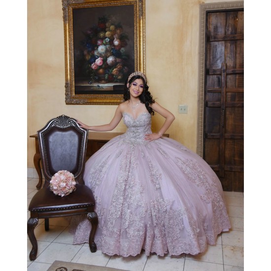 Sweetheart Neck Lilac Quinceanera Dress Sequin Sleeveless 15 Dresses