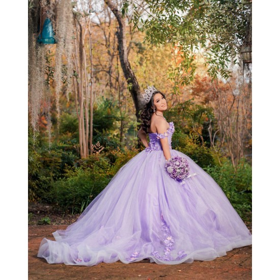 Sweetheart Neck Lilac Quinceanera Dress Vestidos De 15 Anos 2024