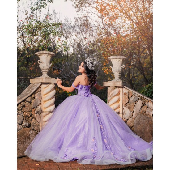 Sweetheart Neck Lilac Quinceanera Dress Vestidos De 15 Anos 2024