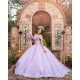 Sweetheart Neck Lilac Quinceanera Dress Vestidos De 15 Anos 2024