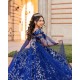 Sweetheart Neck Navy Blue Quince Dress Off Shoulder 15 Anos Girl Birthday Gowns