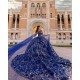 Sweetheart Neck Navy Blue Quince Dress Off Shoulder 15 Anos Girl Birthday Gowns