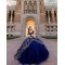 Sweetheart Neck Navy Blue Quince Dress Off Shoulder 15 Anos Girl Birthday Gowns