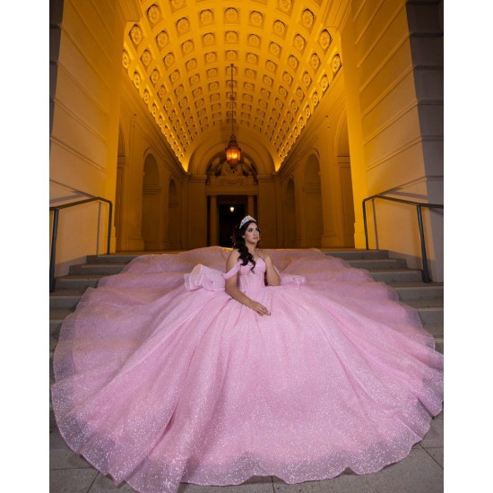 Sweetheart Neck Pink Quince Dress Off Shoulder Vestidos De 15 Anos