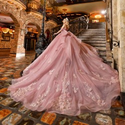 Sweetheart Neck Pink Quinceanera Dress Off Shoulder Vestidos De 15 Anos