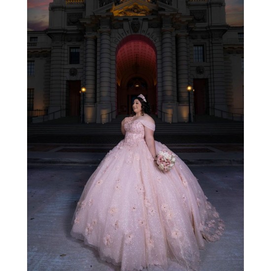 Sweetheart Neck Pink Quinceanera Dress Vestidos De 15 Anos