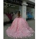 Sweetheart Neck Pink Quinceanera Dresses Off Shoulder Ball Gown 15 Dress