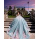 Sweetheart Neck Quince Dress Aqua Vestidos De 15 Anos Birthday Dresses