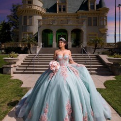 Sweetheart Neck Quince Dress Aqua Vestidos De 15 Anos Birthday Dresses