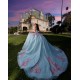 Sweetheart Neck Quince Dress Aqua Vestidos De 15 Anos Birthday Dresses