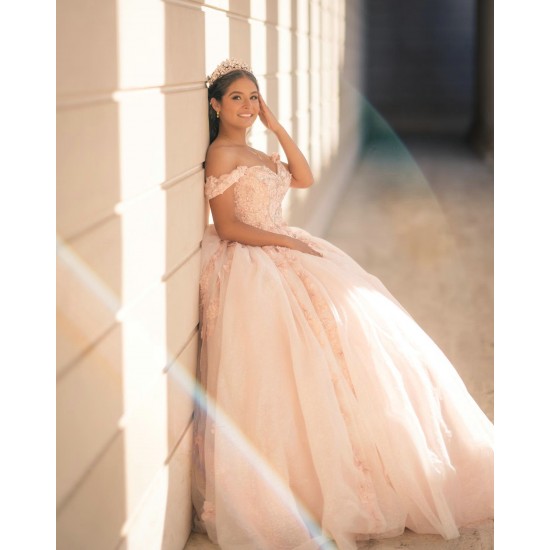 Sweetheart Neck Quince Dress Pink Vestidos De 15 Anos Women 2024 Ball Gown