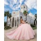 Sweetheart Neck Quinceanera Dress Pink Vestidos De 15 Anos With Bow