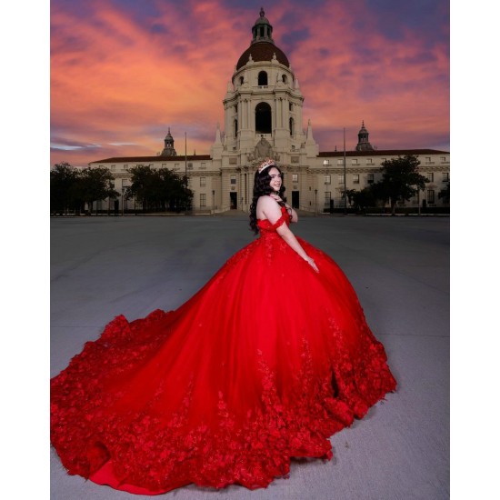 Sweetheart Neck Red Quince Dress Off Shoulder Vestidos De XV Anos