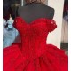 Sweetheart Neck Red Quinceanera Dresses Off Shoulder 15 Dress With Bow