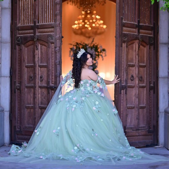 Sweetheart Neck Sage Green Quinceanera Dress Off Shoulder 15 Dresses