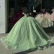 Sweetheart Neck Sage Green Quinceanera Dresses Off Shoulder Ball Gown 15 Dress