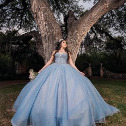 Sweetheart Neck Sky Blue Quinceanera Dress Girls Sweet 16 Dresses