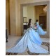 Sweetheart Neck Sky Blue Quinceanera Dress Lace Appliques Off Shoulder 15 Dresses