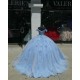 Sweetheart Neck Sky Blue Quinceanera Dress Off Shoulder 15 Dresses