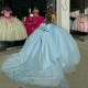 Sweetheart Neck Sky Blue Quinceanera Dresses 15 Dress With Bow