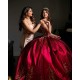 Sweetheart Neck Sweet 15 Gowns Burgundy Quinceanera Dress Sleeveless 2024 Dresses