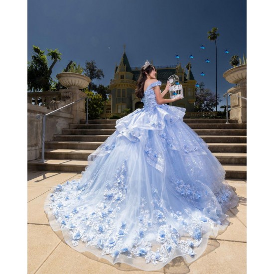 Sweetheart Neck Sweet 15 Gowns Sky Blue Quinceanera Dress Princess Dresses