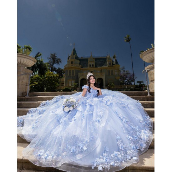 Sweetheart Neck Sweet 15 Gowns Sky Blue Quinceanera Dress Princess Dresses