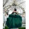 Sweetheart Neck Tiered Emerald Green Quinceanera Dress Off Shoulder 15 Dresses