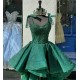 Sweetheart Neck Tiered Emerald Green Quinceanera Dresses Spaghetti Strap 15 Dress