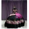 Sweetheart Neckline Black Quinceanera Dresses Off Shoulder 15 Dress