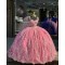 Sweetheart Neckline Hot Pink Quinceanera Dresses Off Shoulder 15 Dress