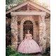 Sweetheart Pink Quinceanera Dress Off Shoulder Vestidos De 15 Anos Girls Sweet 16 Dresses