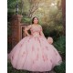 Sweetheart Pink Quinceanera Dress Off Shoulder Vestidos De 15 Anos Girls Sweet 16 Dresses