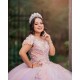 Sweetheart Quinceanera Dress Pink Vestidos De 15 Anos Off Shoulder Girls 2024 Wear Pageant