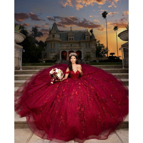 Sweetheart Quinceanera Dress Red Vestidos De 15 Anos Off Shoulder Sweet 15 Gowns