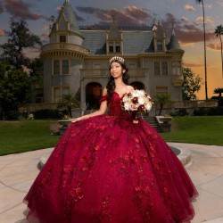 Sweetheart Quinceanera Dress Red Vestidos De 15 Anos Off Shoulder Sweet 15 Gowns