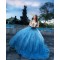 Sweetheart Sky Blue Quince Dress Vestidos De 15 Anos 2024 Ball Gown With Bow