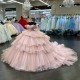 Tulle Layered Quinceanera Dress 15 Dress Pink