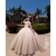 V Neck Champagne Quince Dress Off The Shoulder Women 2024 Crystal Vestidos De 15 Anos