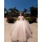 V Neck Champagne Quince Dress Off The Shoulder Women 2024 Crystal Vestidos De 15 Anos