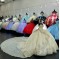 V Neck Champagne Quinceanera Dresses Spaghetti Strap 15 Dress With Bow