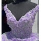 V Neck Green On Lilac Quinceanera Dresses Sleeveless 15 Dress